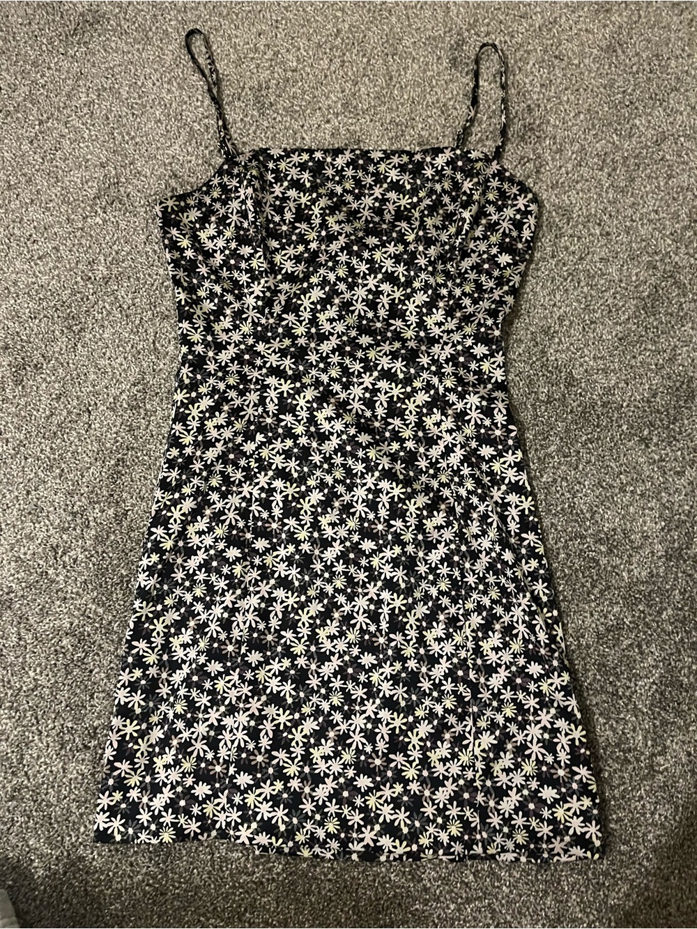 Sunday Best Black and White Daisy Slip Dress
